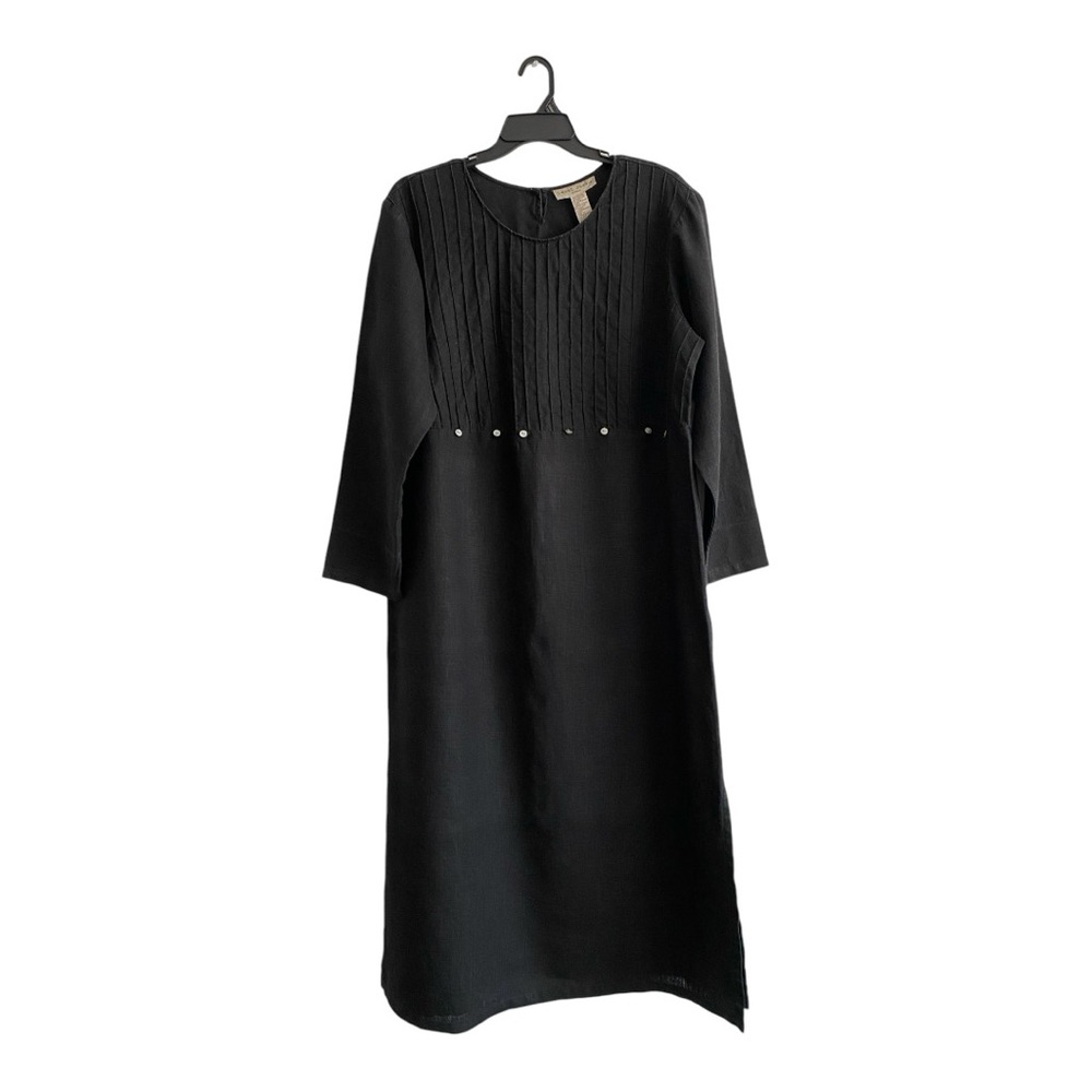 100% Linen Women's‎ Sweet Jessie Plus Size Long Sleeves Maxi Dress